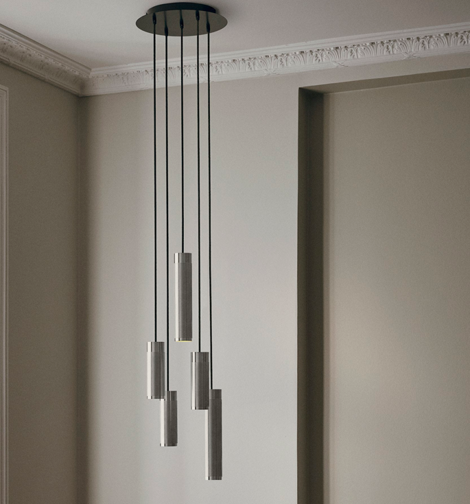 Thorup Copenhagen Patrone Cluster pendel large, nikkel malet messing