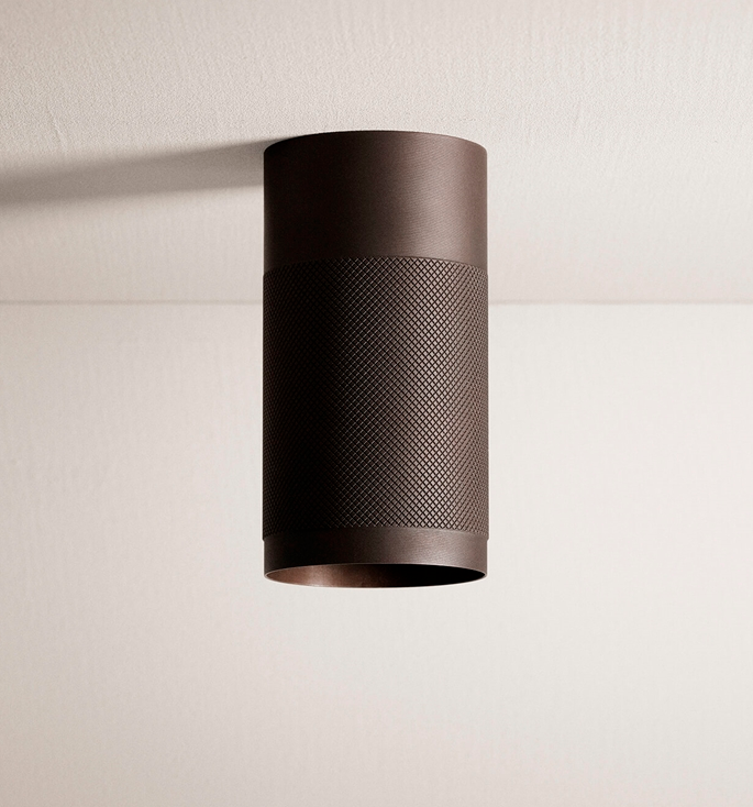 Thorup Copenhagen Patrone påbygnings loftspot/downlight, bruneret messing, 120 mm