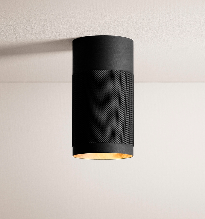 Thorup Copenhagen Patrone påbygnings loftspot/downlight, sort-bruneret messing, 120 mm